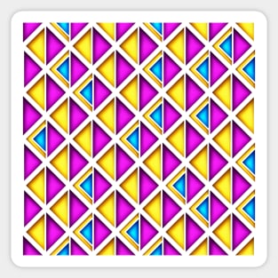 Geometric Pattern, Rhombic Harlequin Motif Sticker